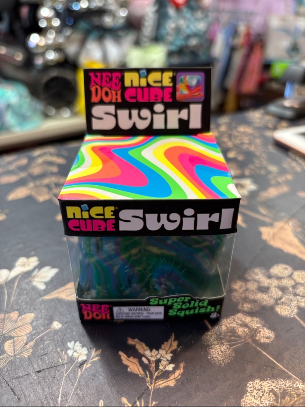 Nee Doh Nice Cube Swirl Stress Toy - Rainbow Multicolor